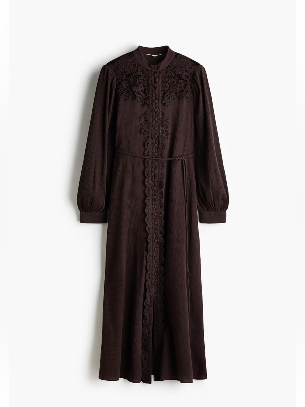 H&M Lace-Detail Cotton Dress
